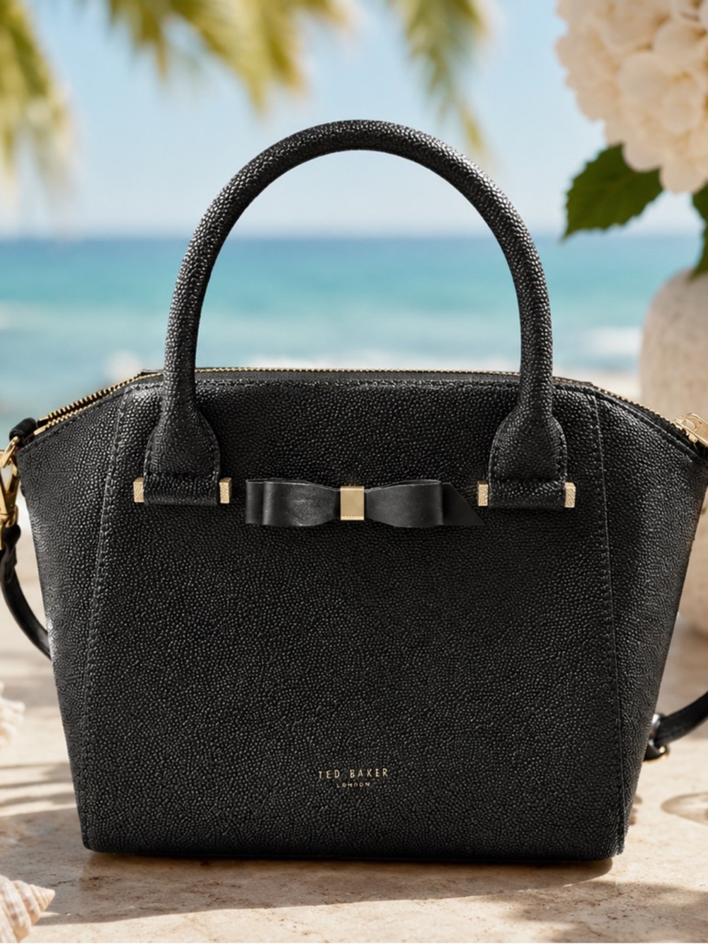 Ted Baker Black Bow Accent Satchel